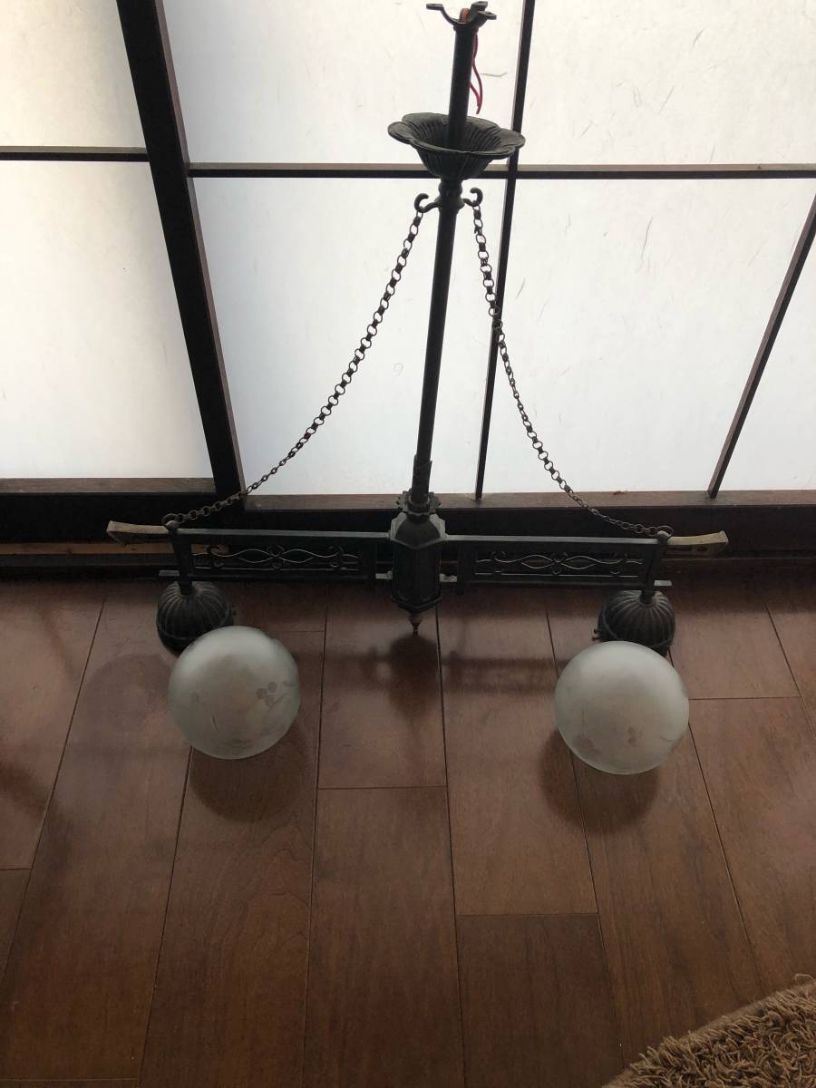 電笠 電傘 昭和レトロ ランプシェード アンティーク 乳白色 照明器具