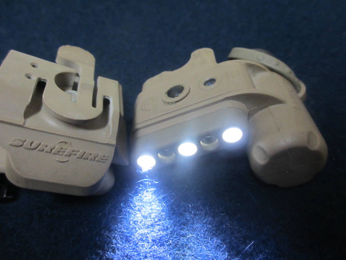 米軍実物 SUREFIRE HL1-C-TN　ヘルメットライト Tan 白/赤/IFF シュアファイア LEDライト