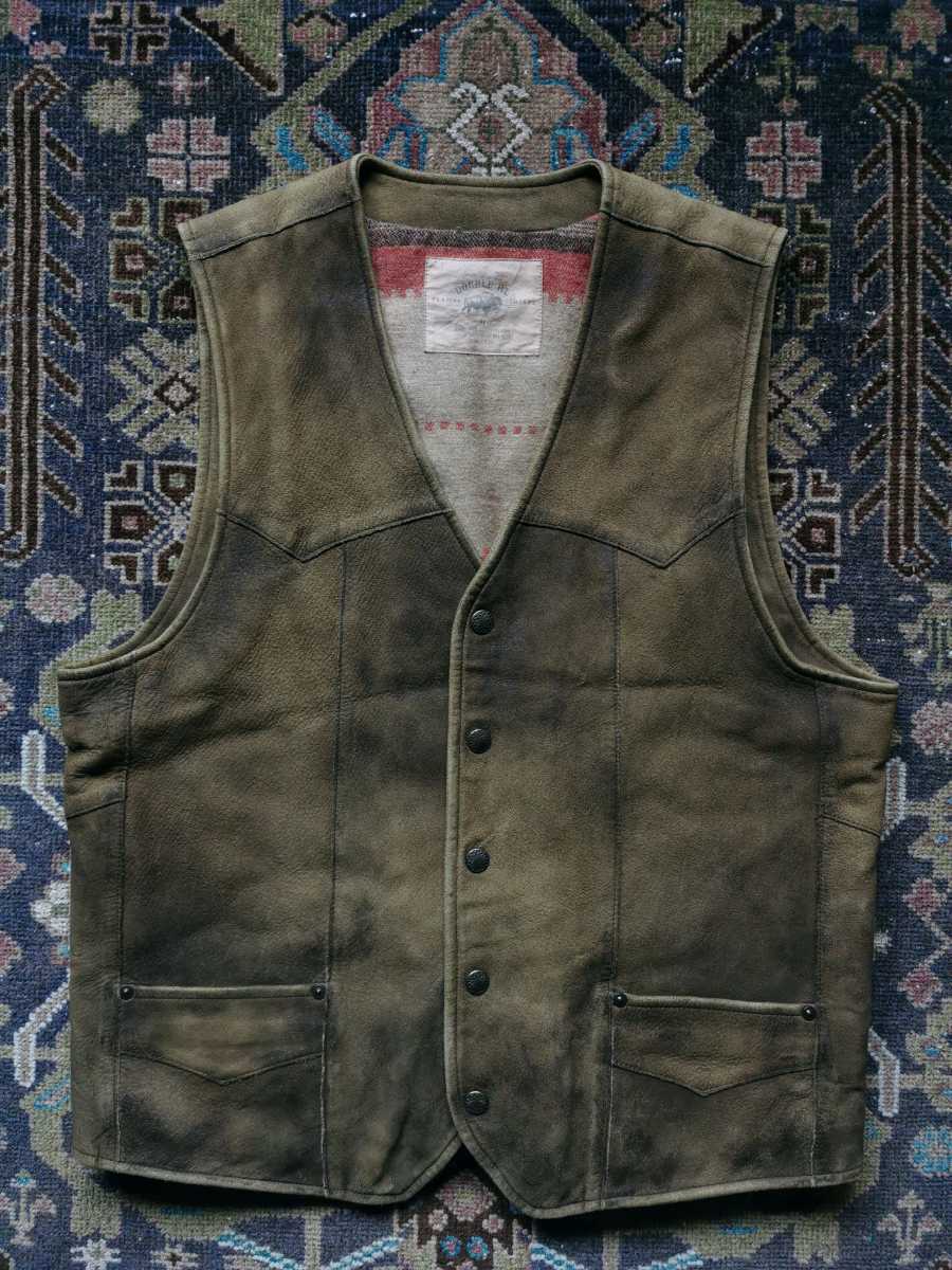 RRL　usa製　ベスト レザー RRL LEATHER ネイティブ 傑作 VEST Leather ウエスタン ベスト