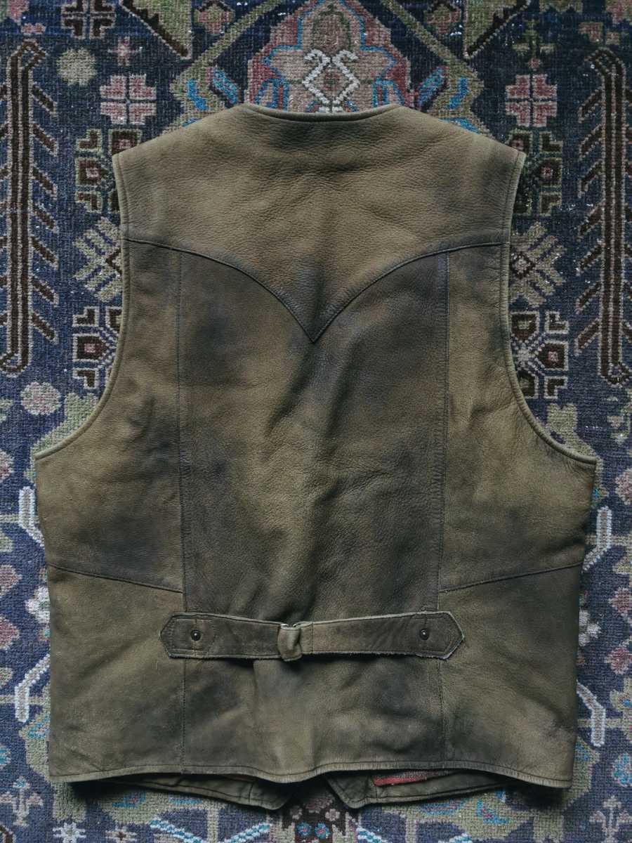 レザー RRL LEATHER ネイティブ 傑作 VEST Leather ウエスタン ベスト