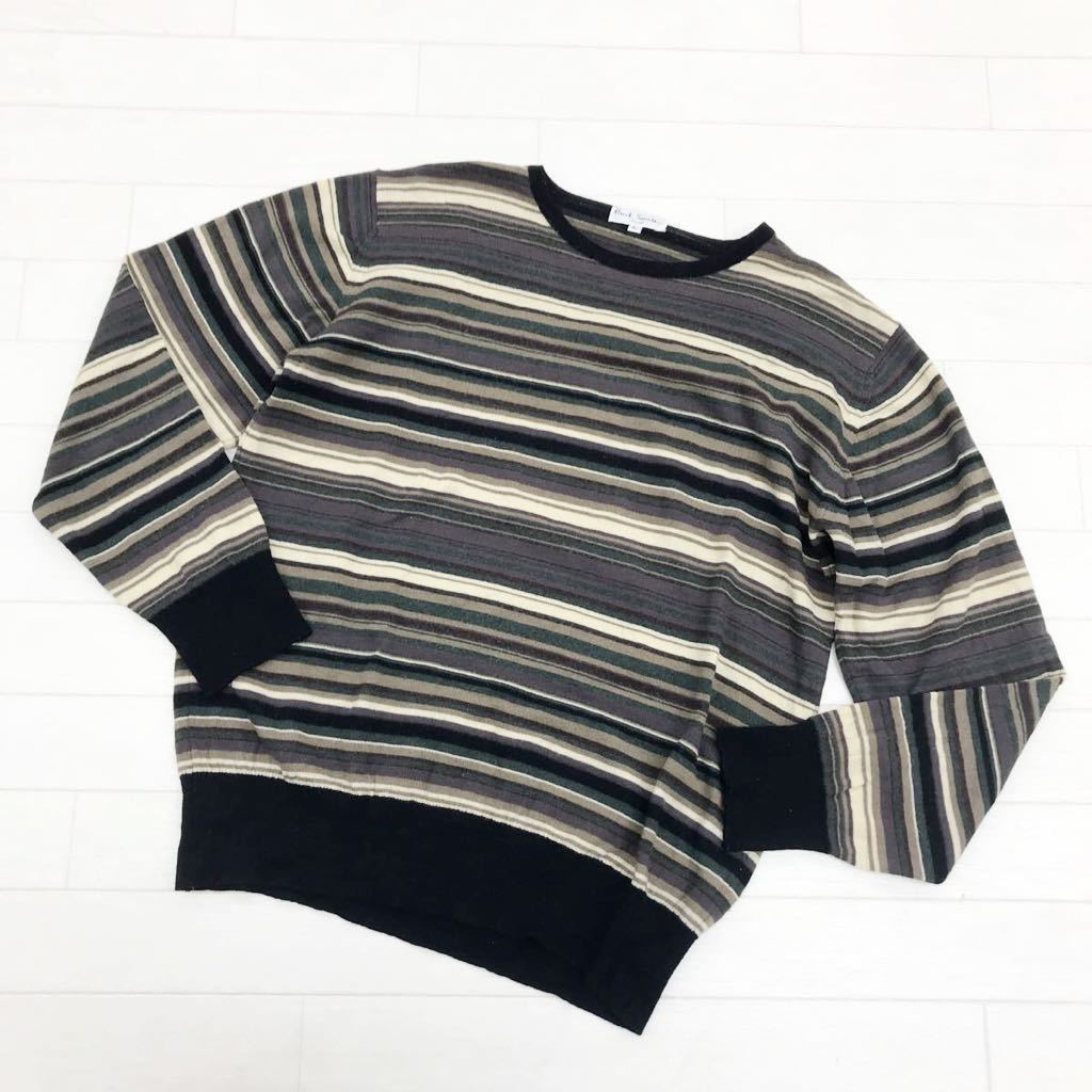 224□ 英国製 Paul Smith ポールスミス ウールセーター 長袖 トップス 