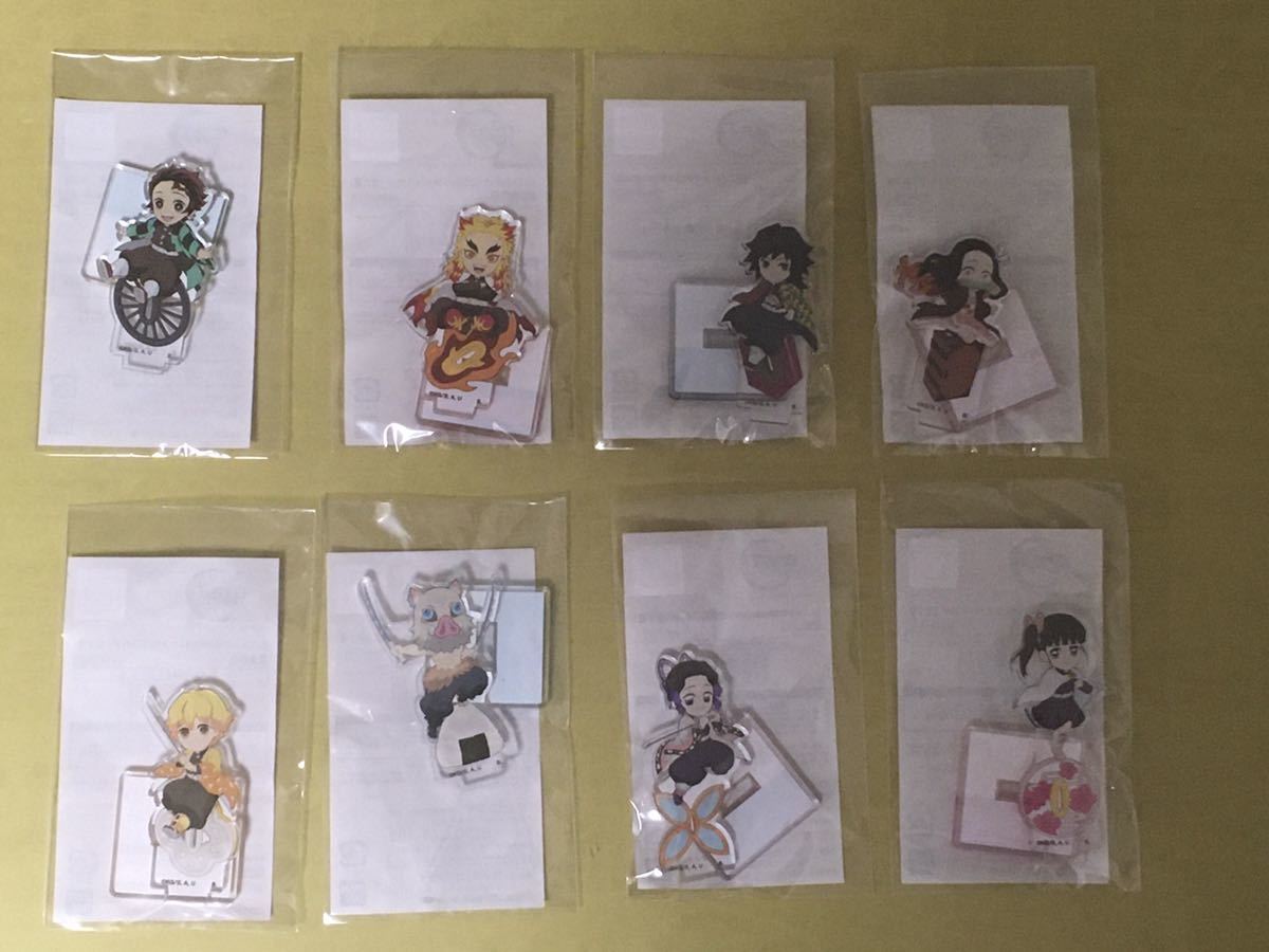 鬼滅の刃　ちょこんとのっかりミニキャラ　アクリルスタンド 全8種　煉獄杏寿郎　義勇　炭治郎　禰豆子　善逸　伊之助　しのぶ　カナヲ