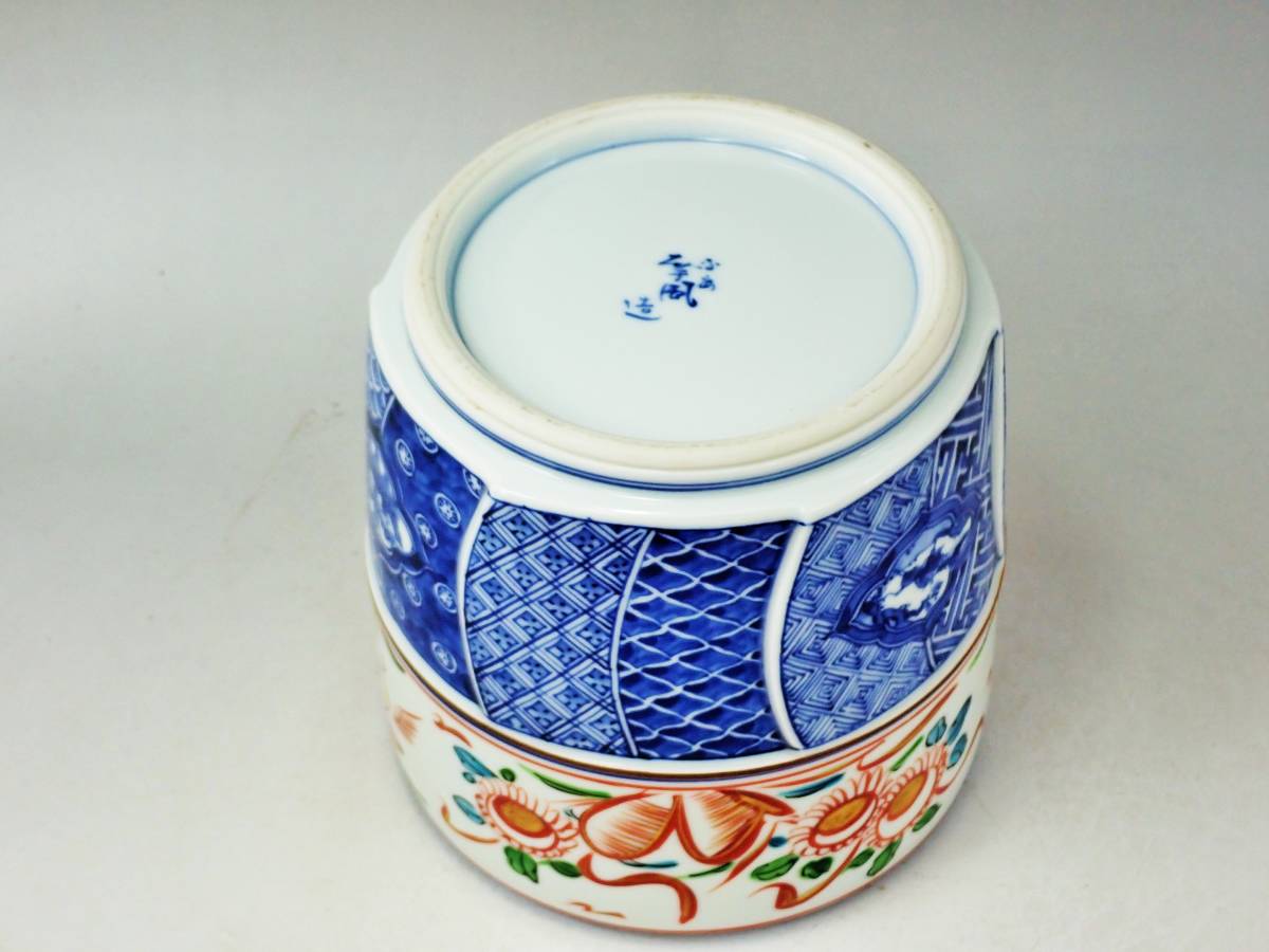 平安幸風 造 赤絵祥瑞 水指 共箱/茶道具 K58 【公式通販】