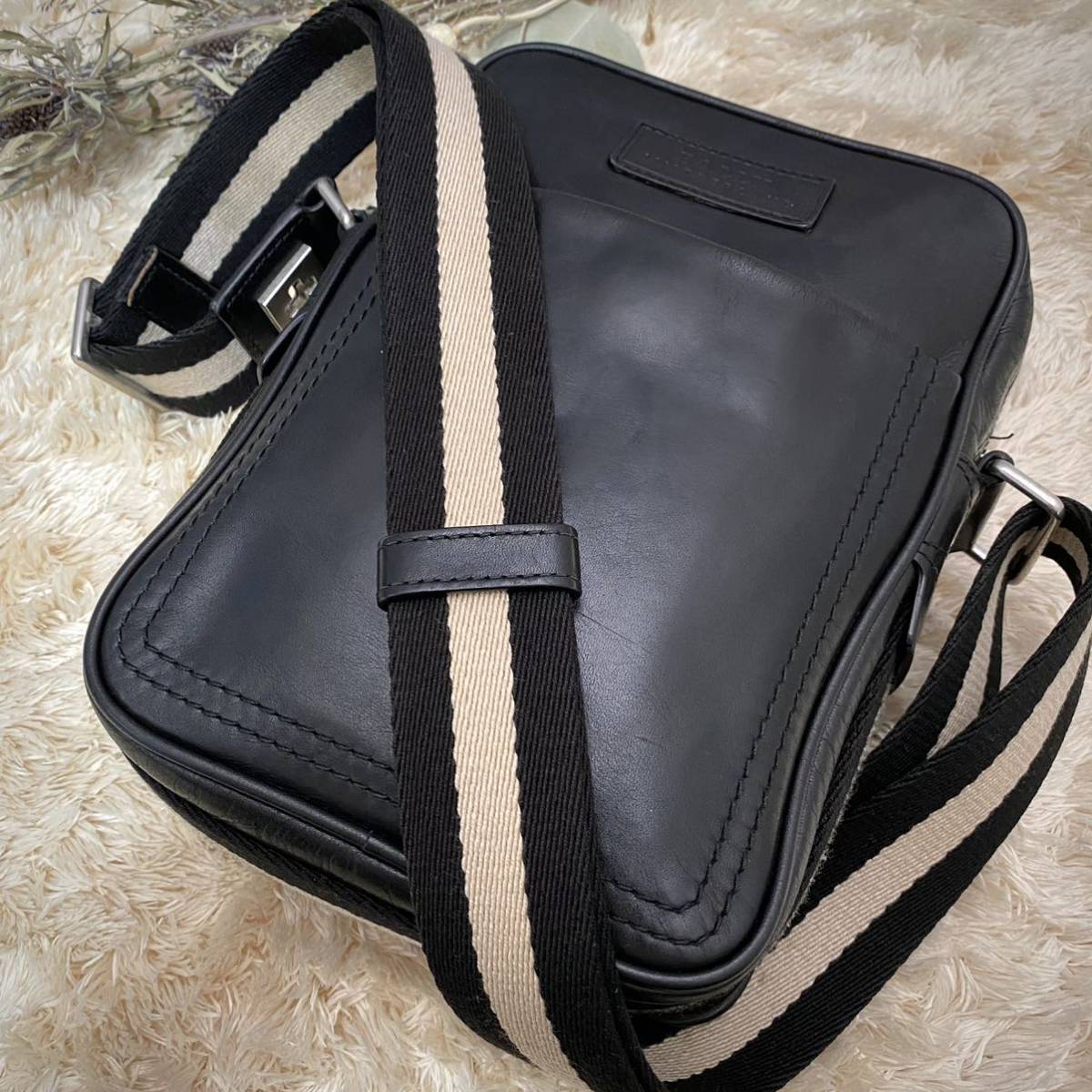 大人の遊び》1円 美品 バリー BALLY メンズ バッグ 斜め掛け 
