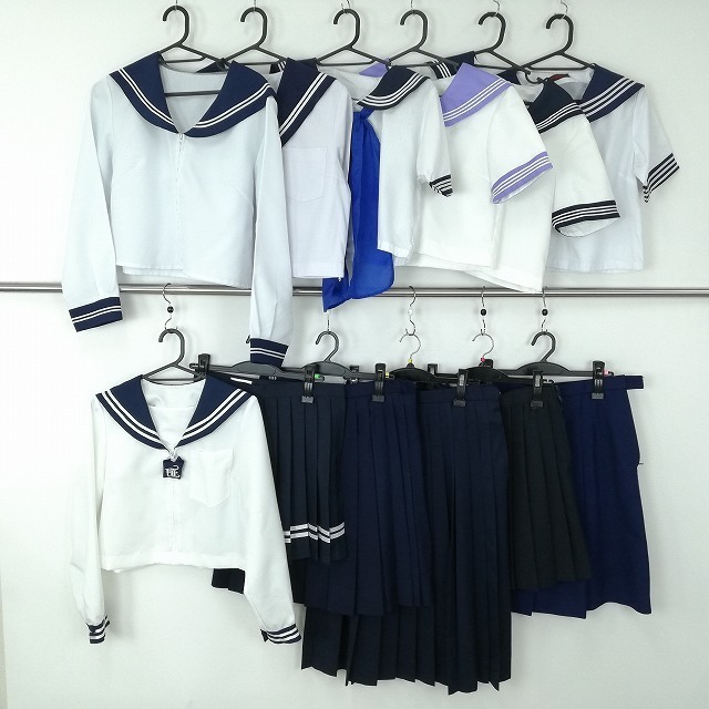1円 セーラー服 スカート 12枚セット 制服 大量 まとめ売り 詰め合わせ  