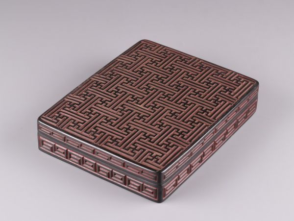 中国古玩 唐物 書道具 文房具 堆朱 堆黒 硯箱 古作 時代物 極上品