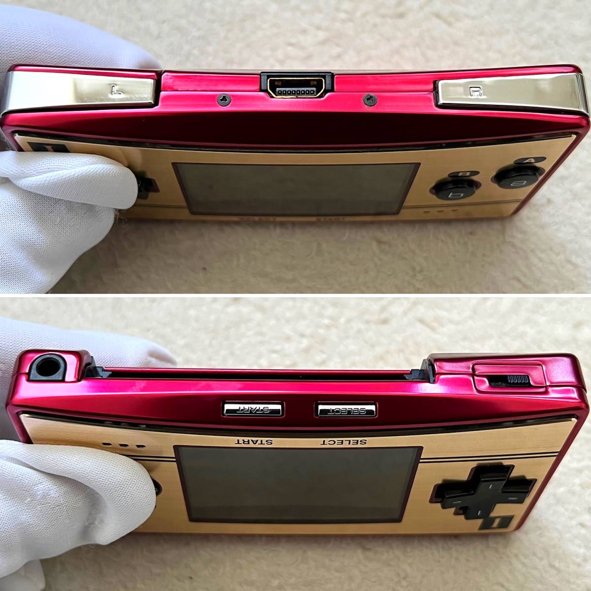 極美品・バッテリー新品交換〉GBA ゲームボーイミクロ ファミコン 
