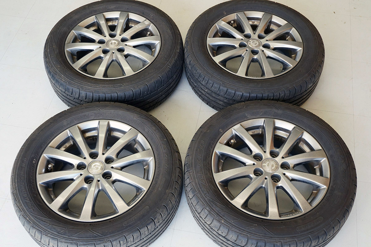 スパルコ Team Sparco TS08 14×5J 5H PCD100 ET35 / FALKEN ファルケン ZIEX ZE914 185/60R14 中古4本セット　VWポロなど　[VH352]