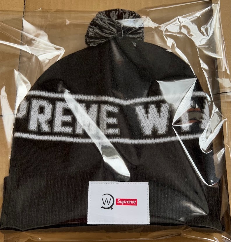 21FW Supreme WTAPS Beanie Black/White シュプリーム ダブルタップス 