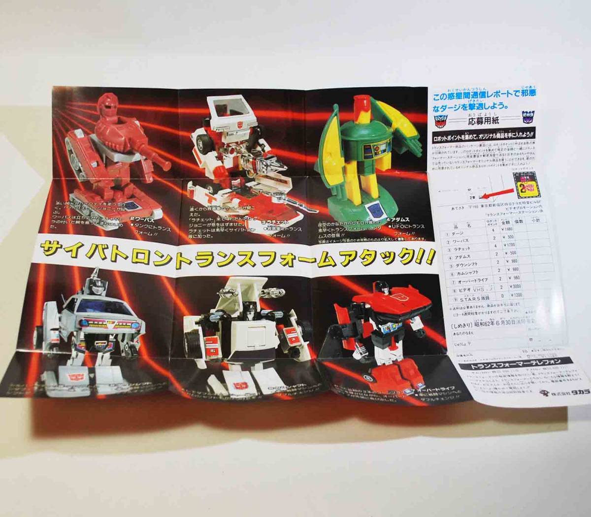 旧タカラ1987 ☆トランスフォーマーG1 ☆ S.T.A.R.S ☆ オリジナル 