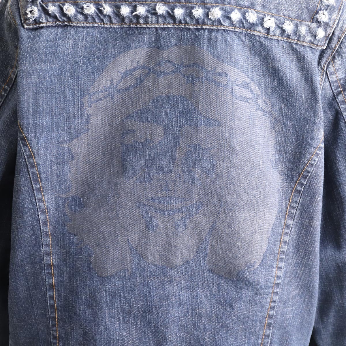 希少 DSQUARED2 ディースクエアード デニムジャケット ダブルジップ M 本物 ディースクエアード 05AW ダブルジップ スタッズダメージデニム