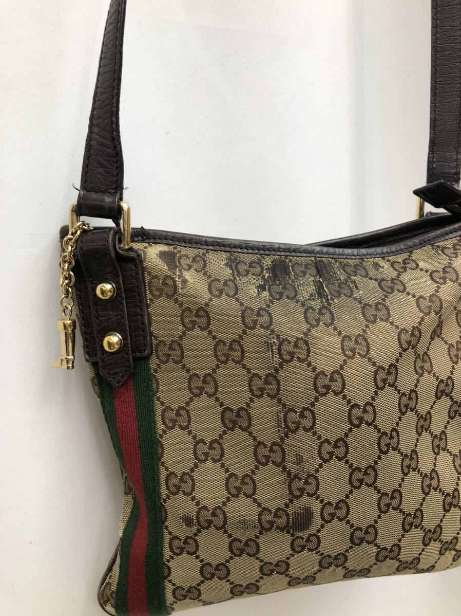 GUCCI グッチ ショルダーバッグ GG柄 144388 213317 GGキャンバス 