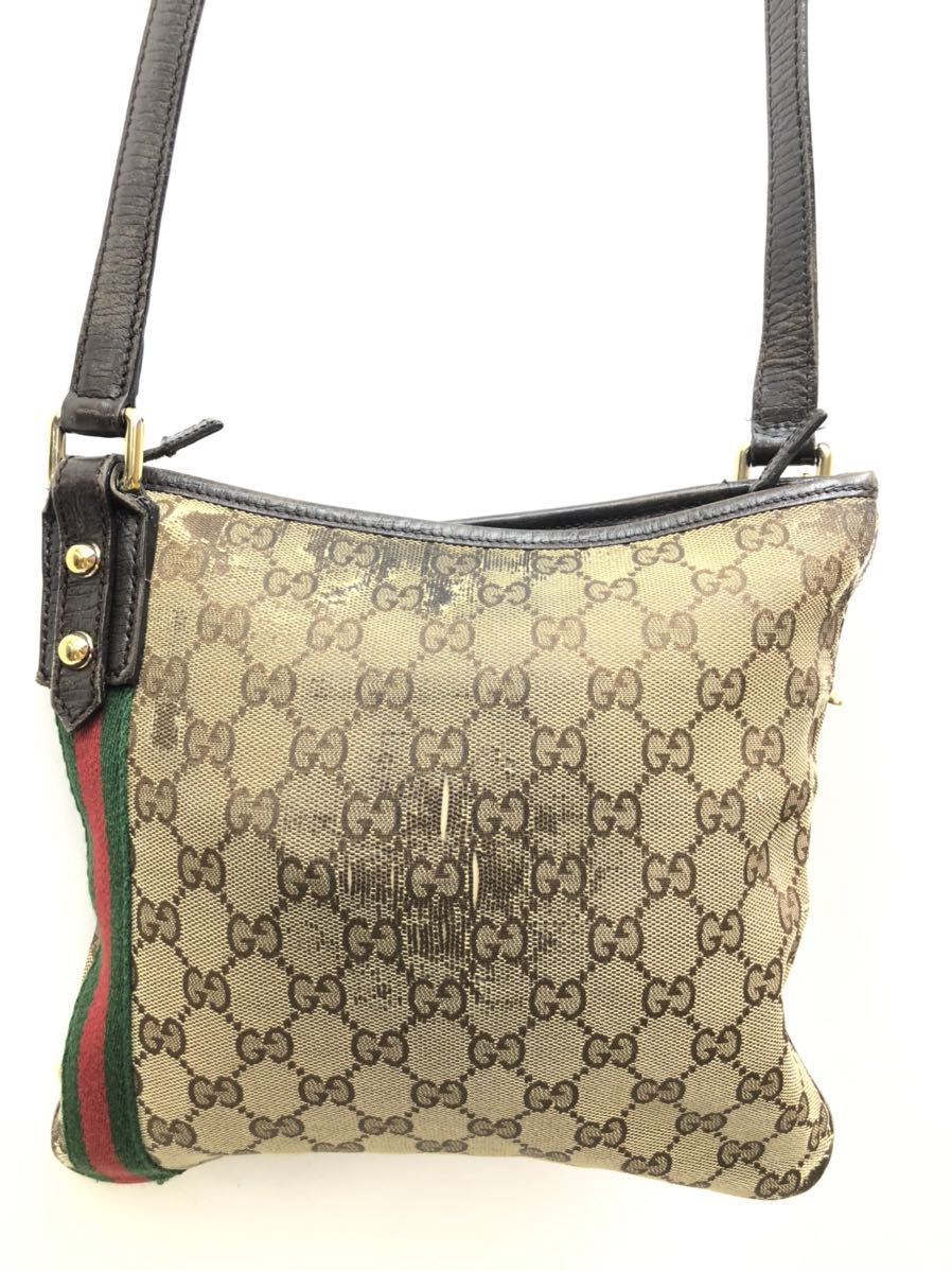 GUCCI グッチ ショルダーバッグ GG柄 144388 213317 GGキャンバス 