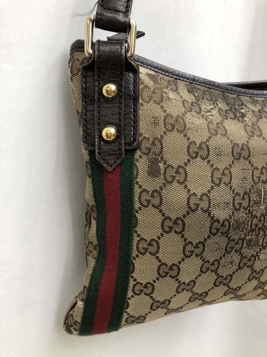 GUCCI グッチ ショルダーバッグ GG柄 144388 213317 GGキャンバス 