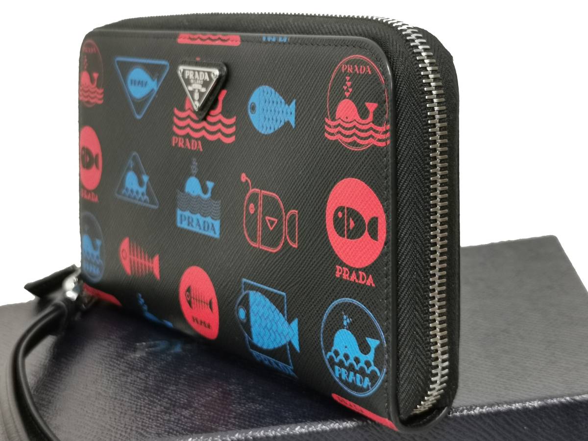 定価13万 新品 PRADA プラダ 長財布 ウォレット サフィアーノ クラッチ 