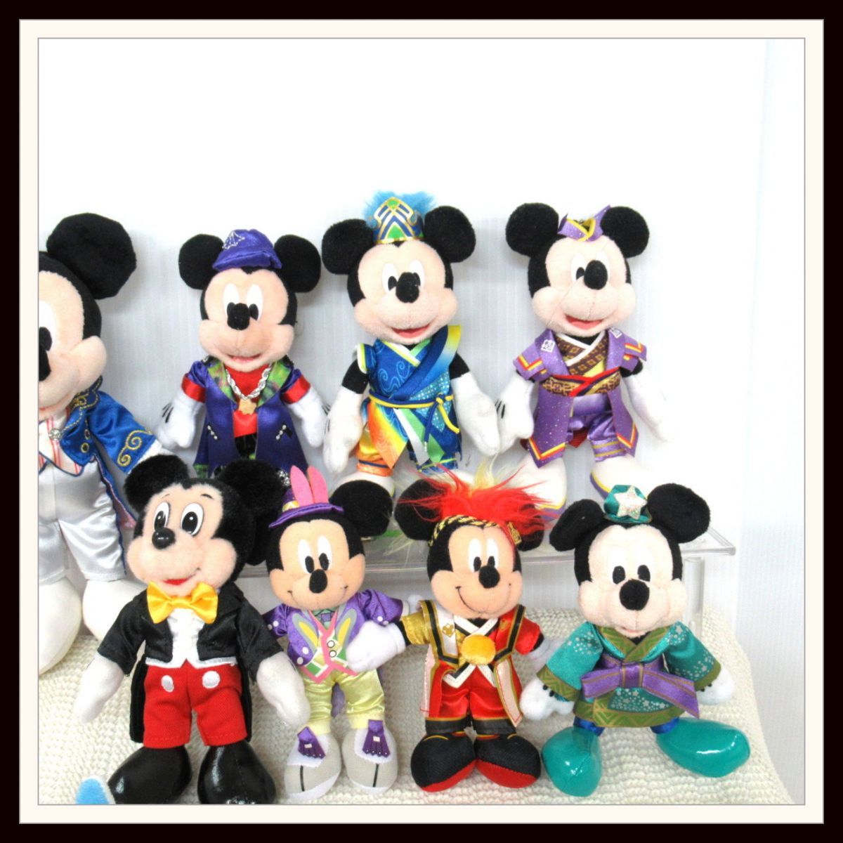 ディズニー ミッキーマウス☆ぬいぐるみバッジ ストラップ キー