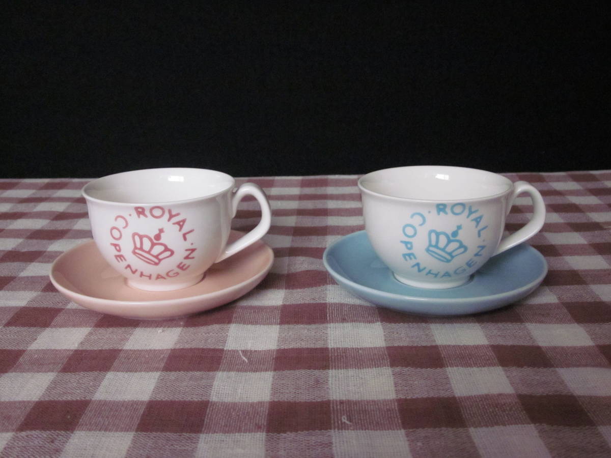 大得価，新作登場 ロイヤルコペンハーゲン ニューシグネチャー カップ＆ソーサー ピンク＆ブルー ２客(ロイヤルコペンハーゲン)｜売買されたオークション情報、yahooの商品情報をアーカイブ公開 - オークフ ロイヤルコペンハーゲン