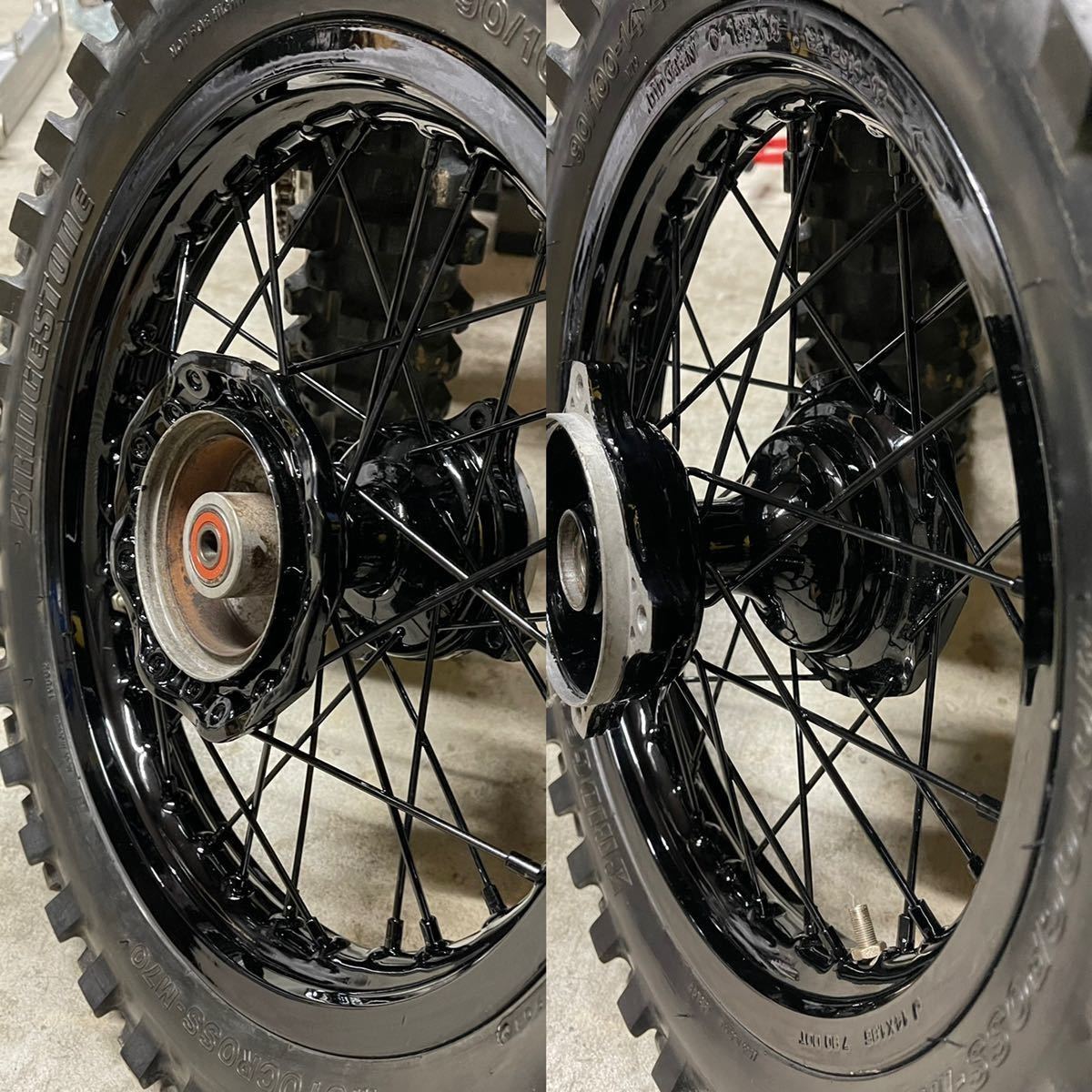 CRM50 CRM80 タイヤ付き 前後ホイールセット 中古美品 パウダーコート 