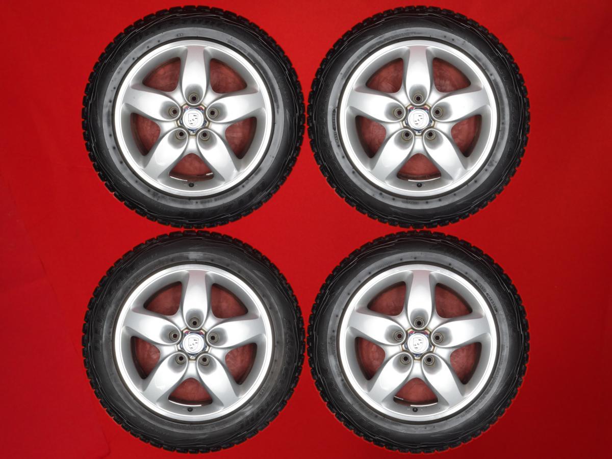 格安，本物保証 ポルシェカイエン純正5本スポーク+ブリヂストンブリザックDM V1 255/55R18 8.5/7.5分山 安心の純正ホイール付き stwt18(スタッドレスタイヤ)｜売買されたオークション情報、yahooの商品情報をアーカ 5穴