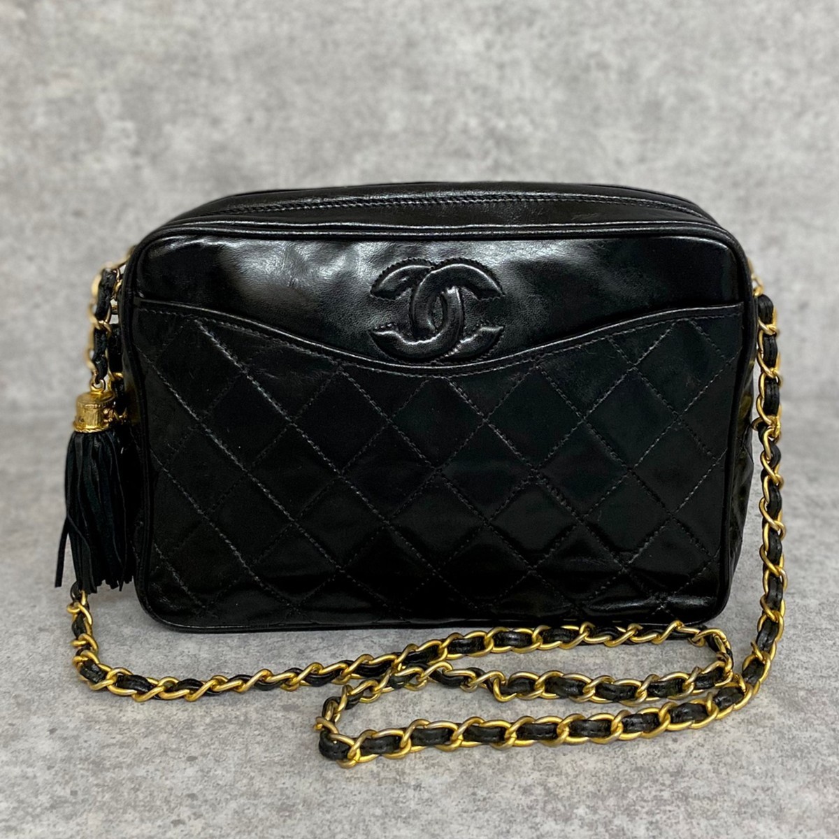 CHANEL 0番台 シャネル 美品 マトラッセ シール有 極 スモールフラップ 