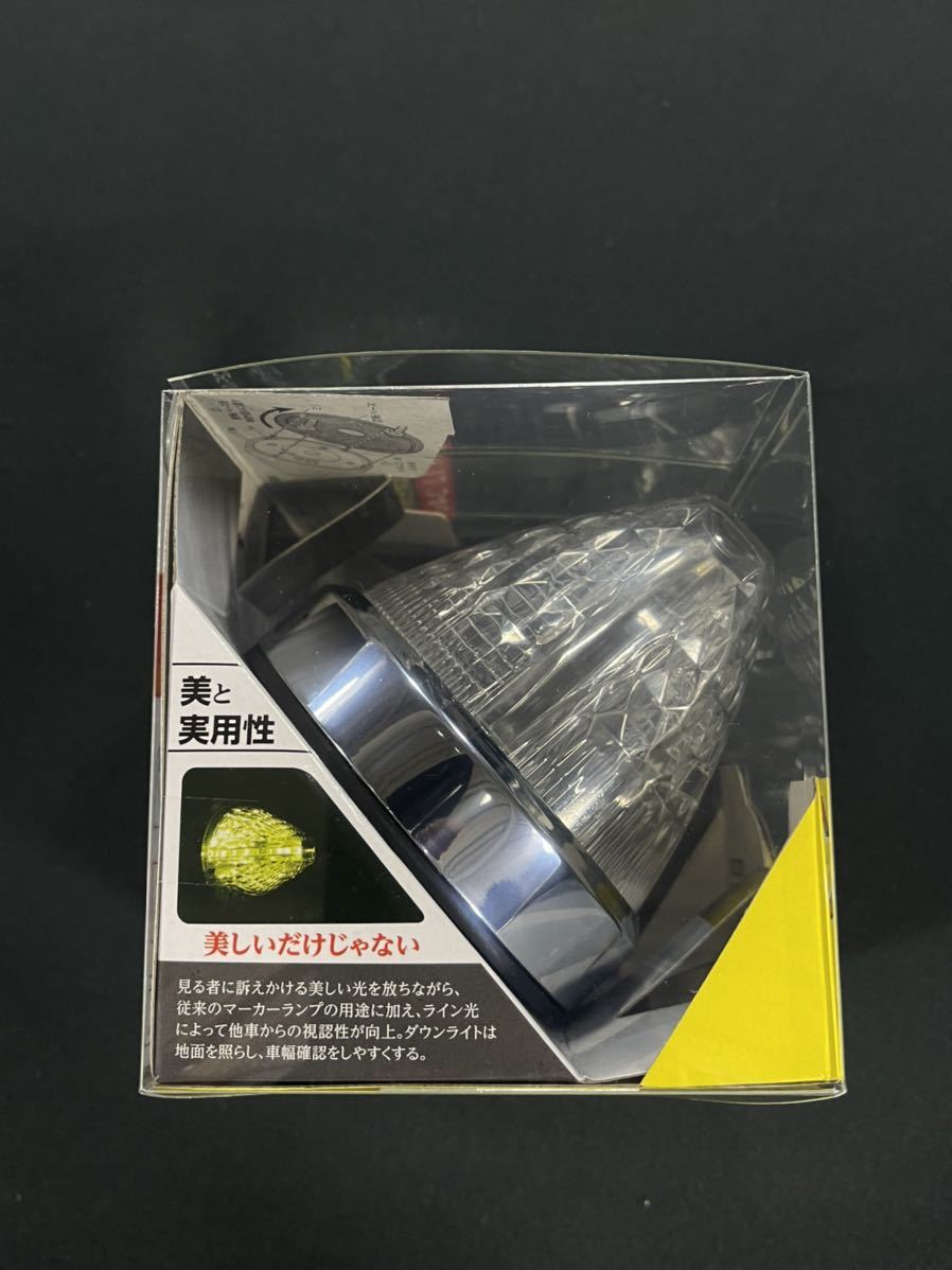 ASC ファルコンマーカー　イエロー　一文字　10個セット　LEDマーカー　CE-181　3種の光を放つ　12/24V　ヤック　レトロ　デコトラ アート ファルコンマーカー 一文字 深黄 深黄一文字 イエロー&frasl;ホワイト 18個