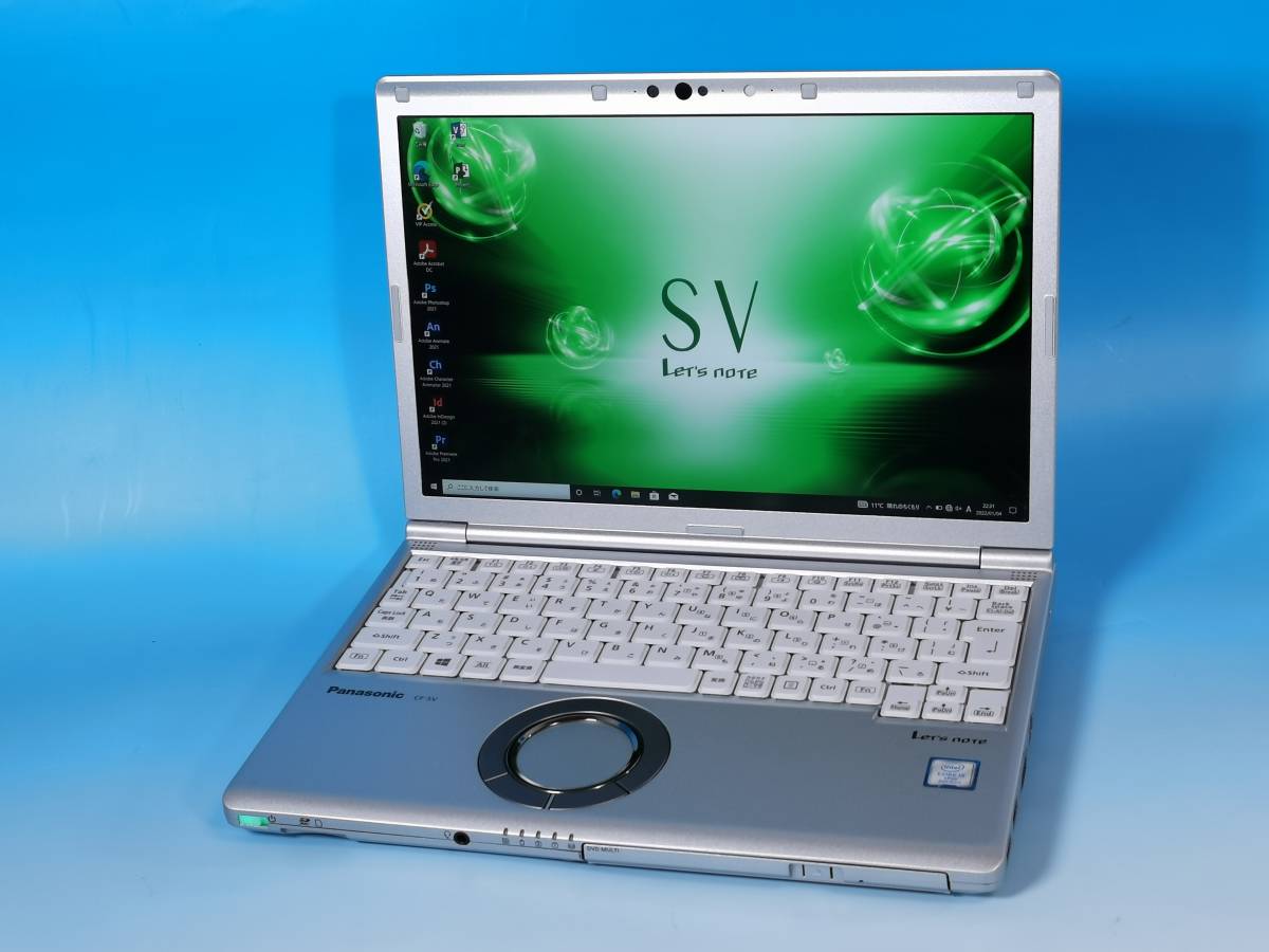 【 累積使用50時間 光学DVDドライブ 】 Panasonic レッツノート CF-SV7H / Core i5 8350U/ 8GBメモリ＋M.2 512GB・SSD/カメラ/MSOffice2019