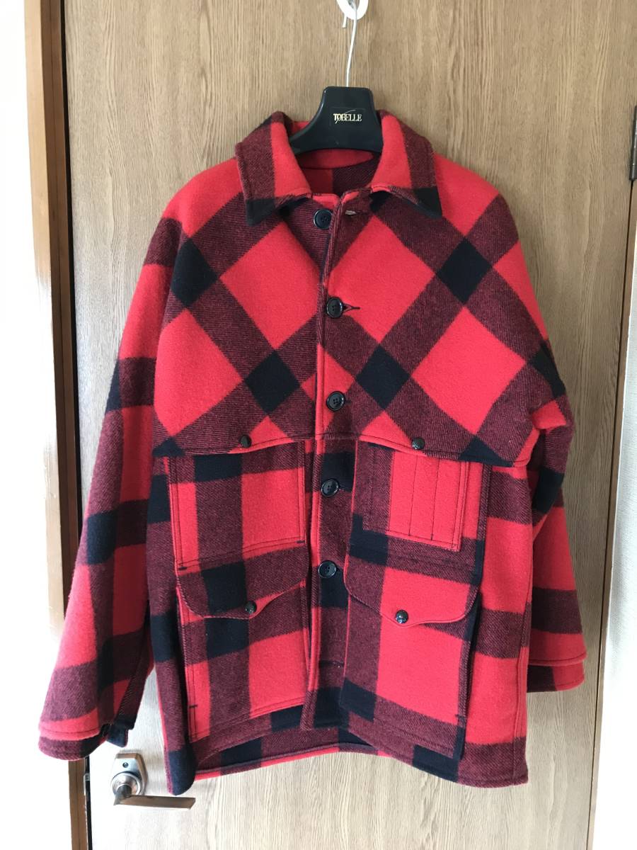 フィルソン FILSON USA製 赤×黒 ダブルマッキーノ クルーザー メルトン