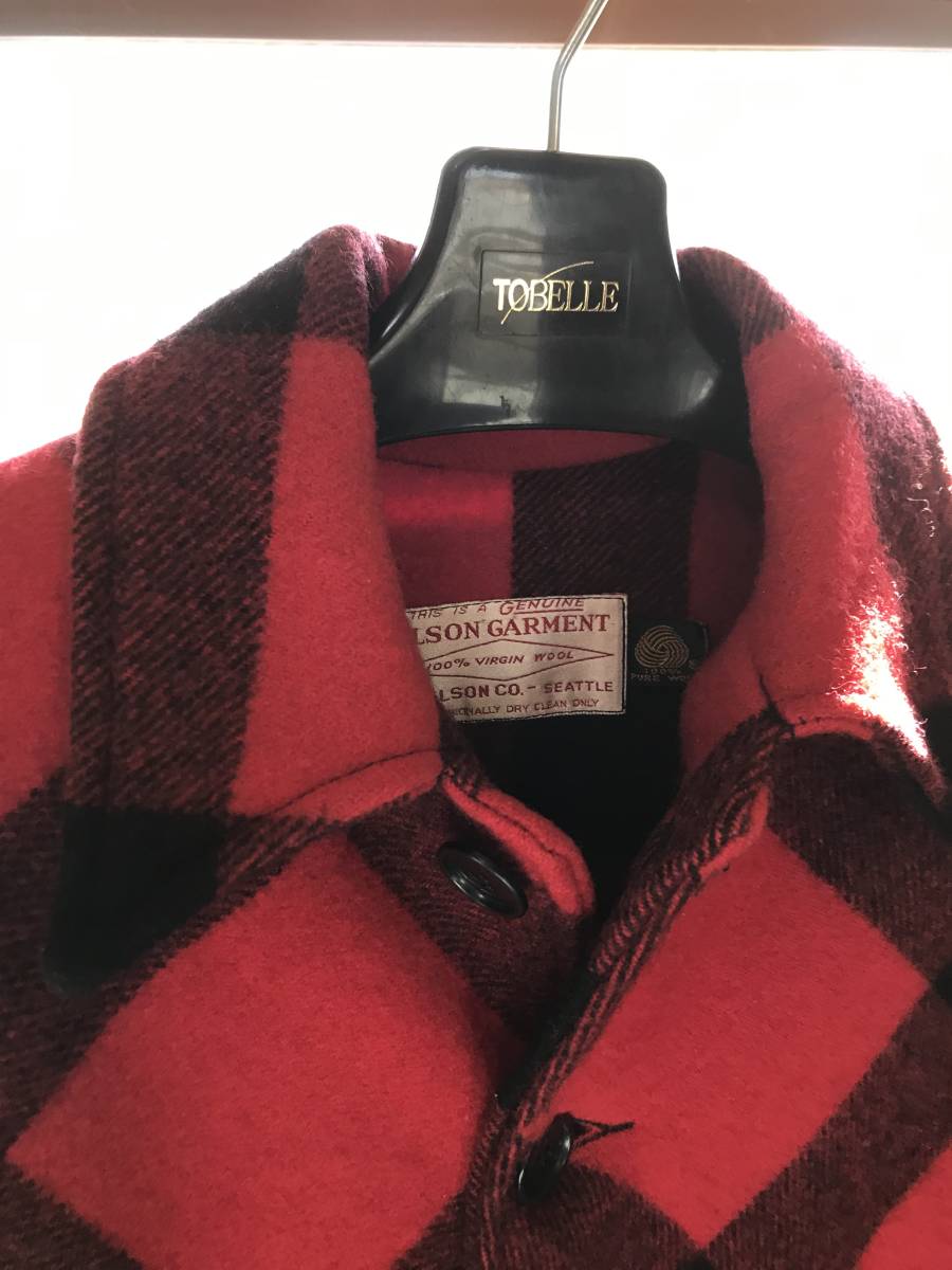フィルソン FILSON USA製 赤×黒 ダブルマッキーノ クルーザー メルトン