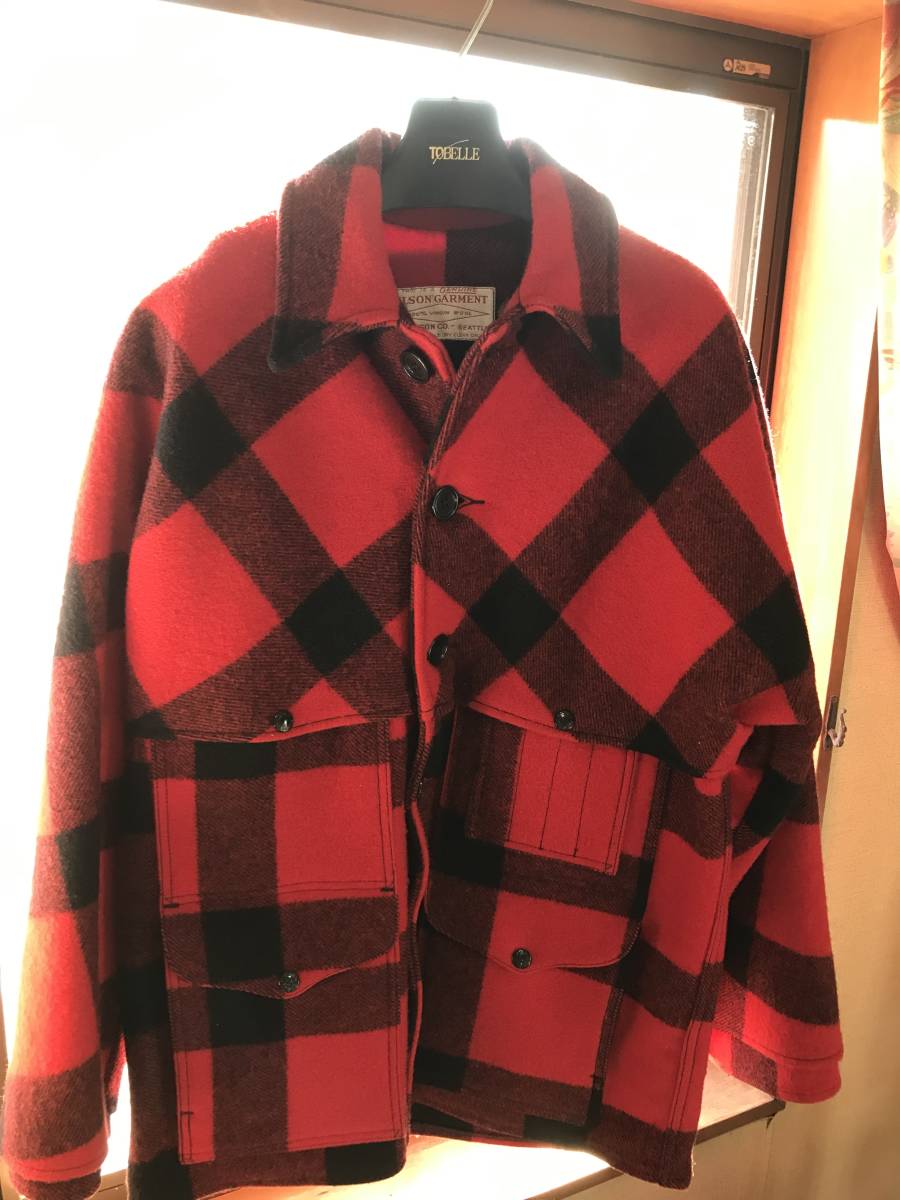 フィルソン FILSON USA製 赤×黒 ダブルマッキーノ クルーザー メルトン