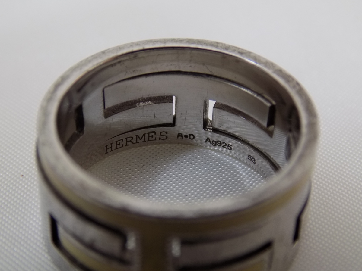 キングラム[23]-0056 HERMES エルメス ムーブアッシュ リング Ag925