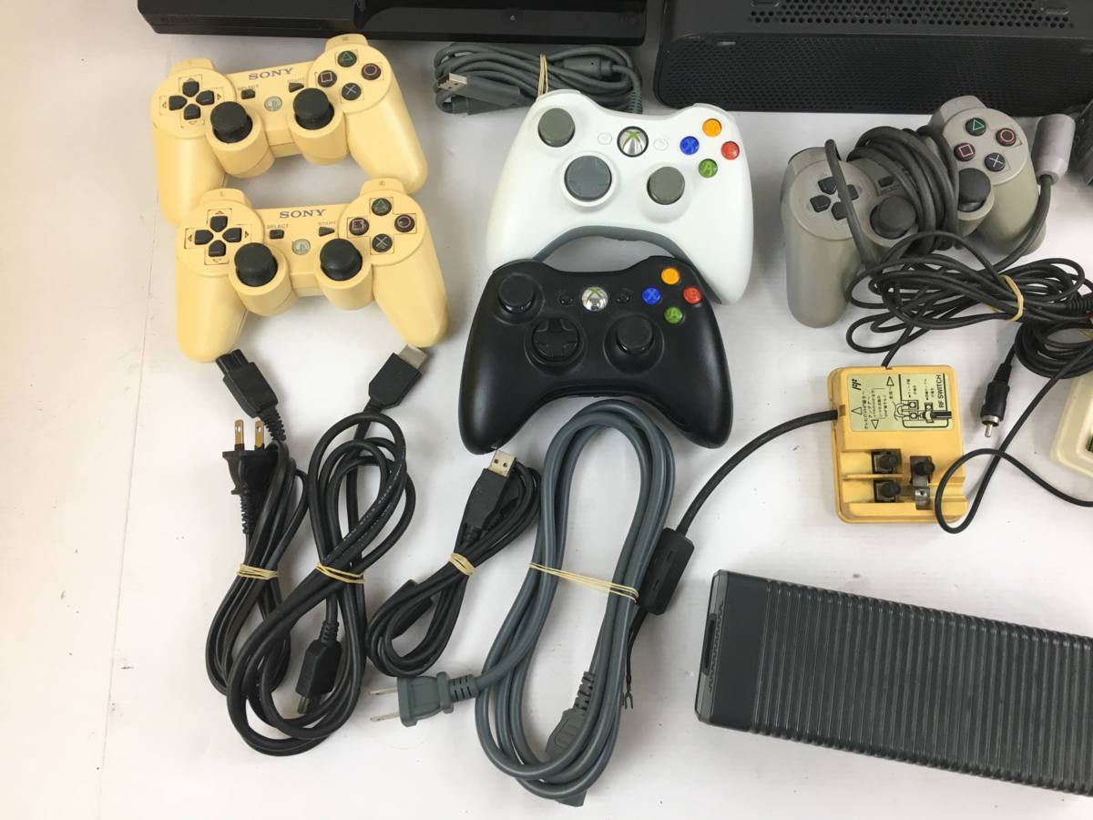 04y5949)【1円～】ジャンクゲーム機本体 まとめ売り(PS3本体/PS本体/FC