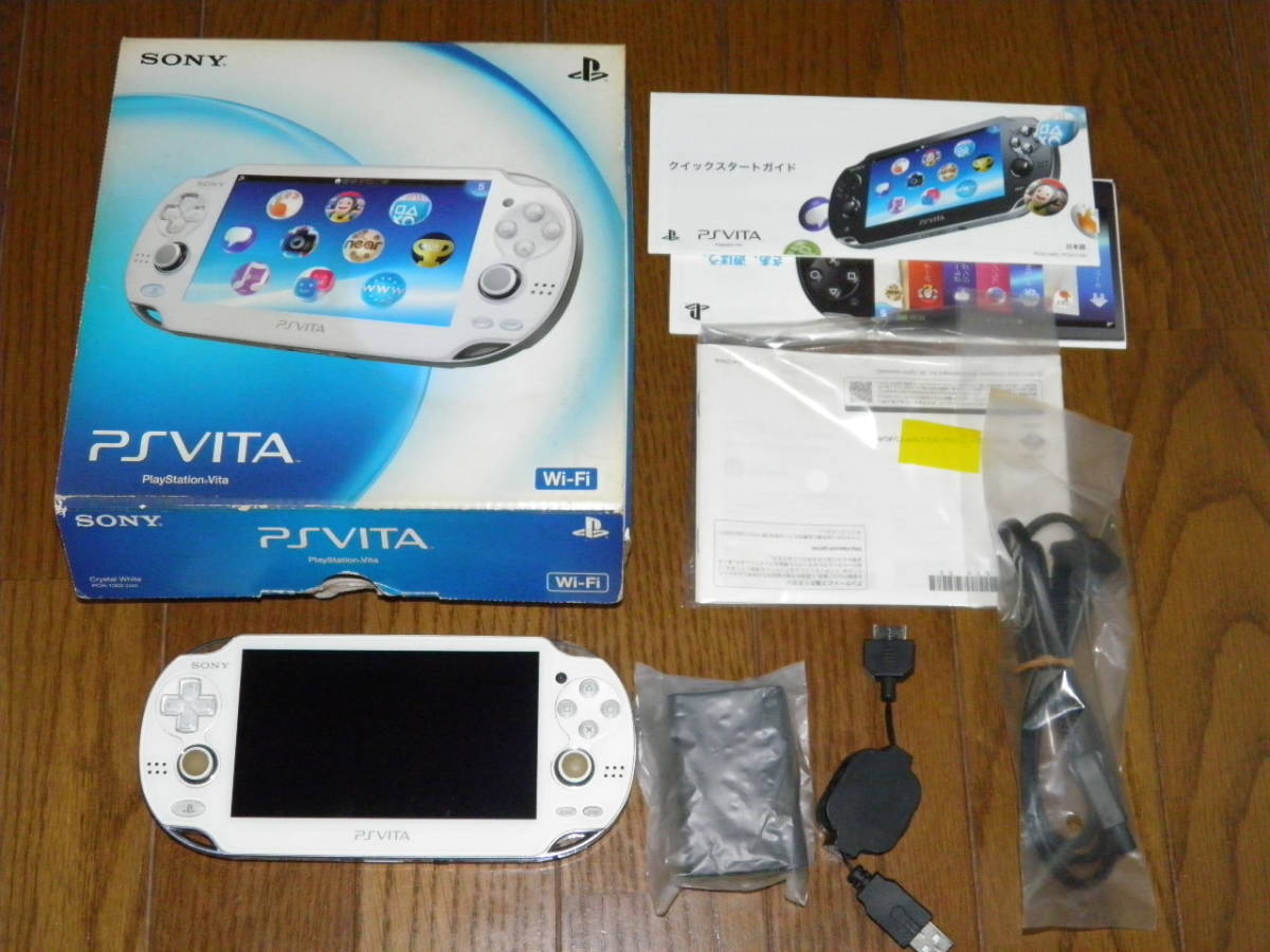Vita PCH-1000 本体 PlayStation ホワイト SONY PS PSVITA ソフト付き 
