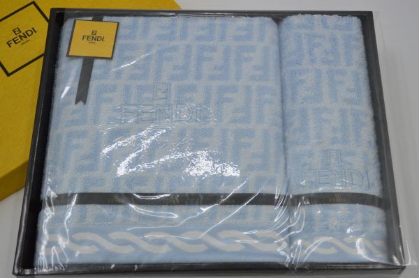 4M 0108G47) 未使用 FENDI フェンディ ズッカ柄 タオルセット バス