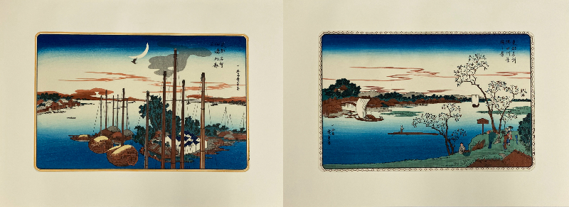 SHIN】歌川広重「一幽斎がき東都名所」木版画 10枚揃 川口版 悠々洞 