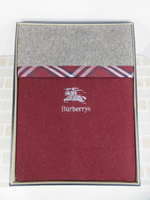 18B Burberry バーバリー ウール毛布 毛布 ウール100% 純毛 西川