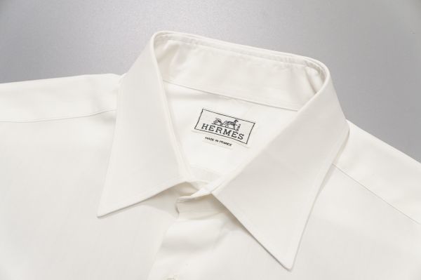 GJ5074◎フランス製*HERMES/エルメス*メンズ42-16.5/セリエボタン/長袖