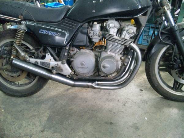 CB750F用 手曲げスペンサータイプエキパイマフラー フランジ付き