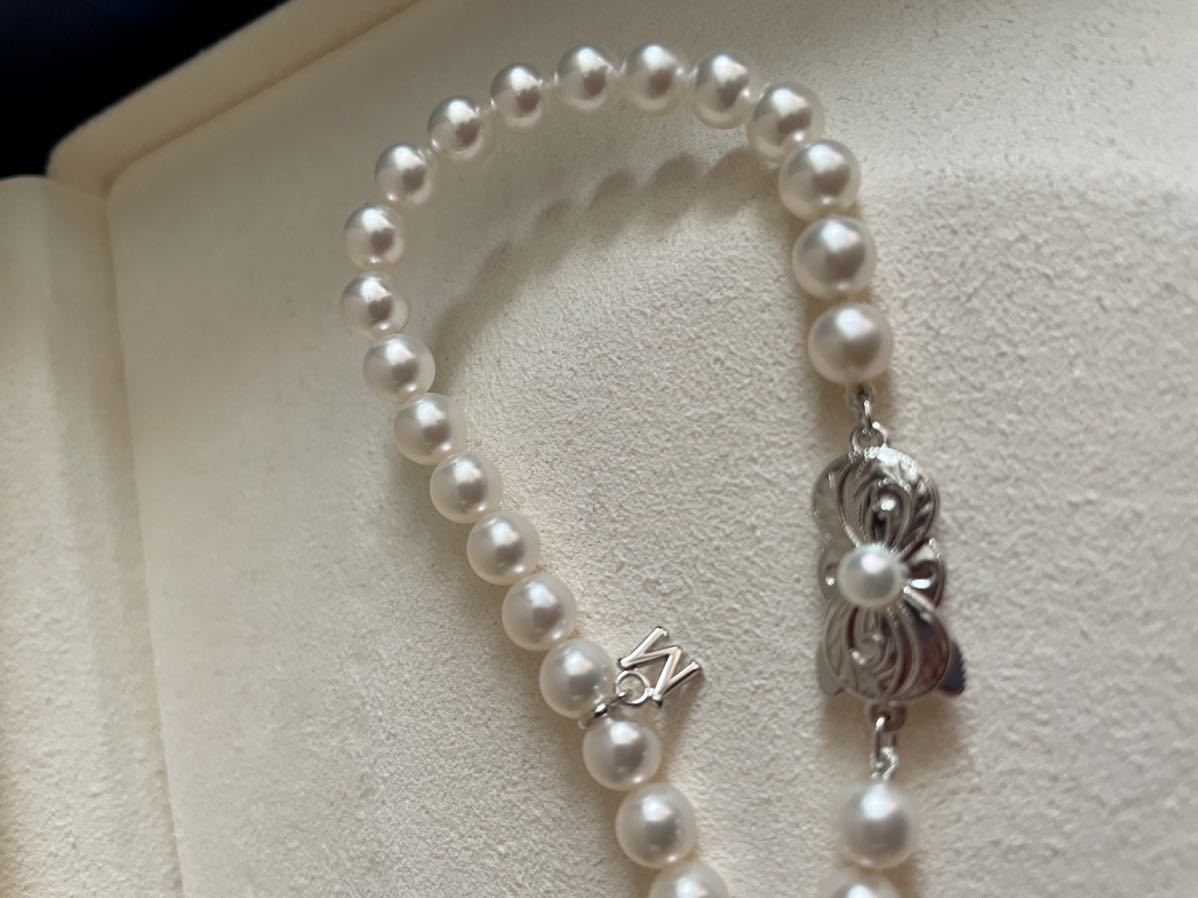 未使用】全長約84㎝ 【MIKIMOTO】ミキモト真珠 ロングネックレス 元箱 