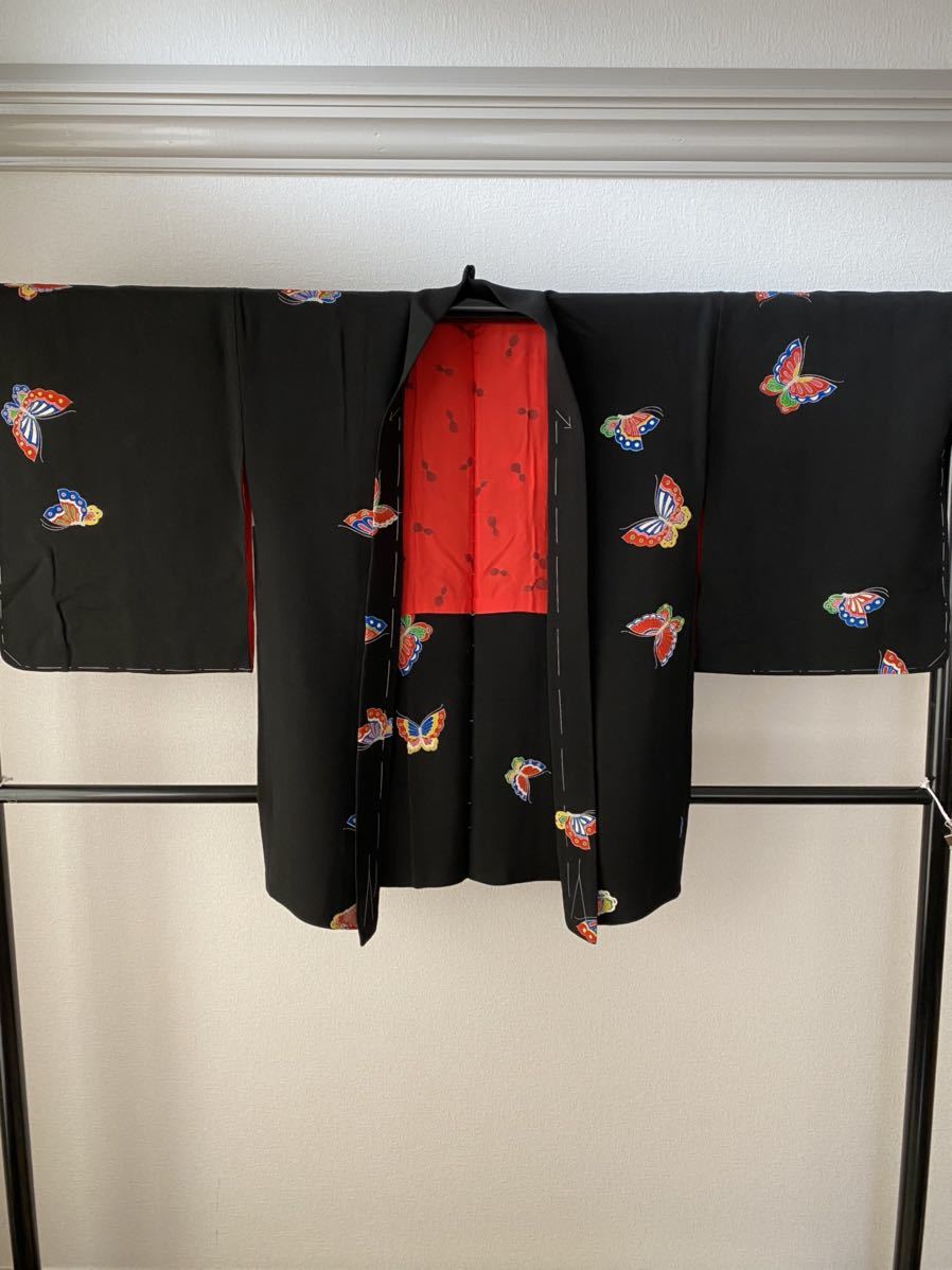 新品・正絹 最高級 琉球紅型 帯地 反物 辛子色 蝶 花鳥 未仕立て 新品