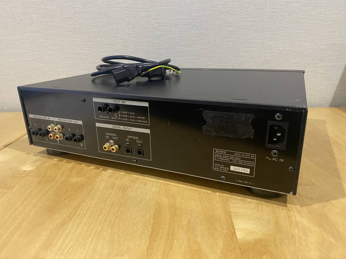 SONY DTC-A8 DATデッキ（通電確認 SONY ソニー DAT デッキ DTC-A8 
