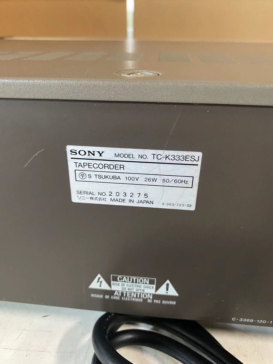 SONY ソニー TC-K333ESJ カセットデッキ 通電/ジャンク ソニー