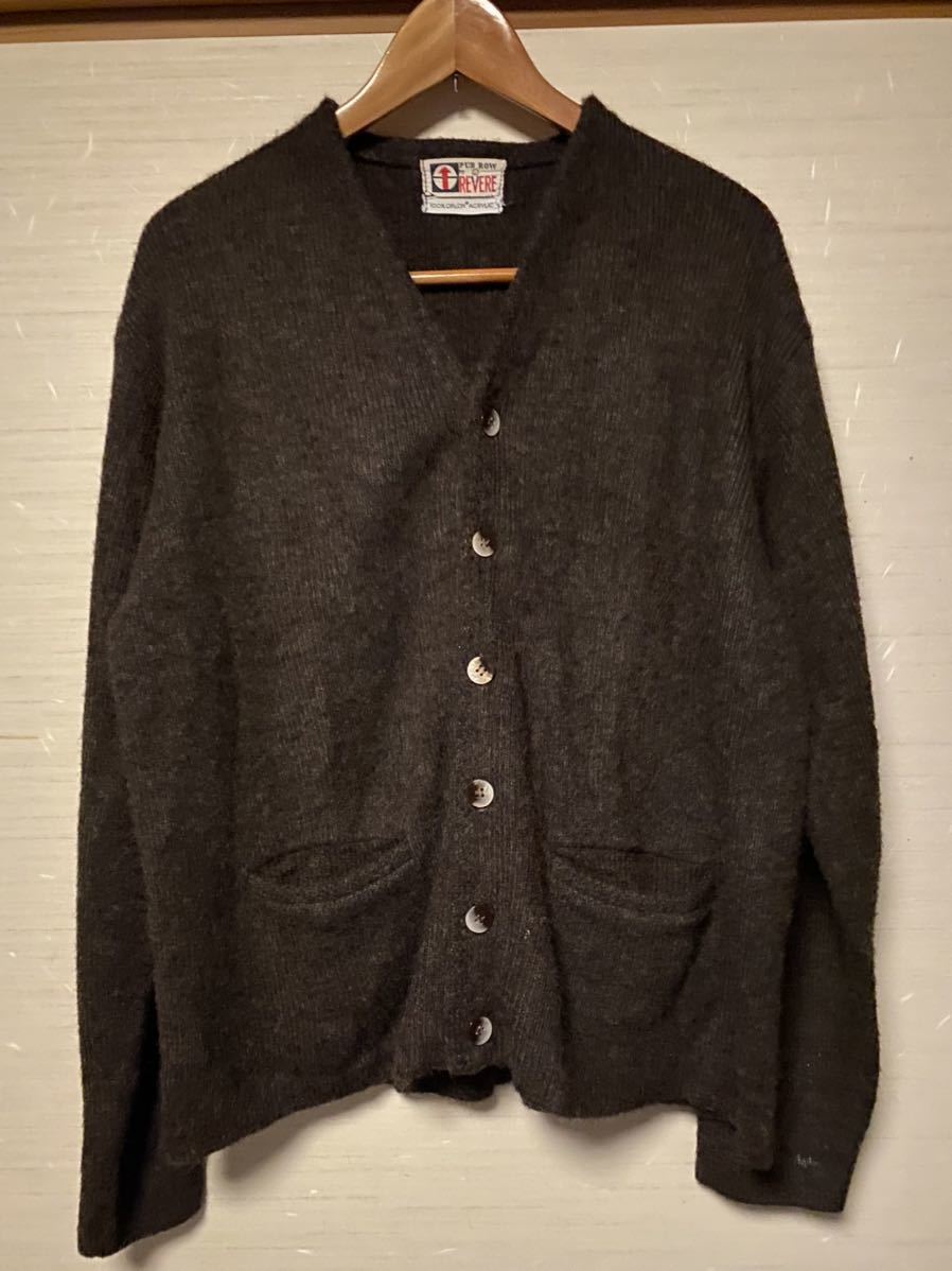 L 60s REVERE ヴィンテージ カーディガン カートコバーン 毛足長  