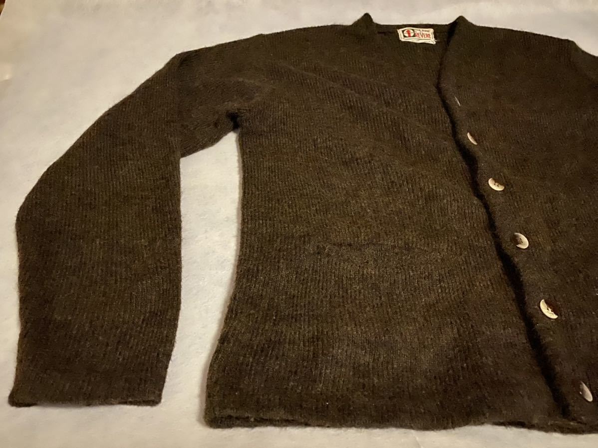L 60s REVERE ヴィンテージ カーディガン カートコバーン 毛足長  