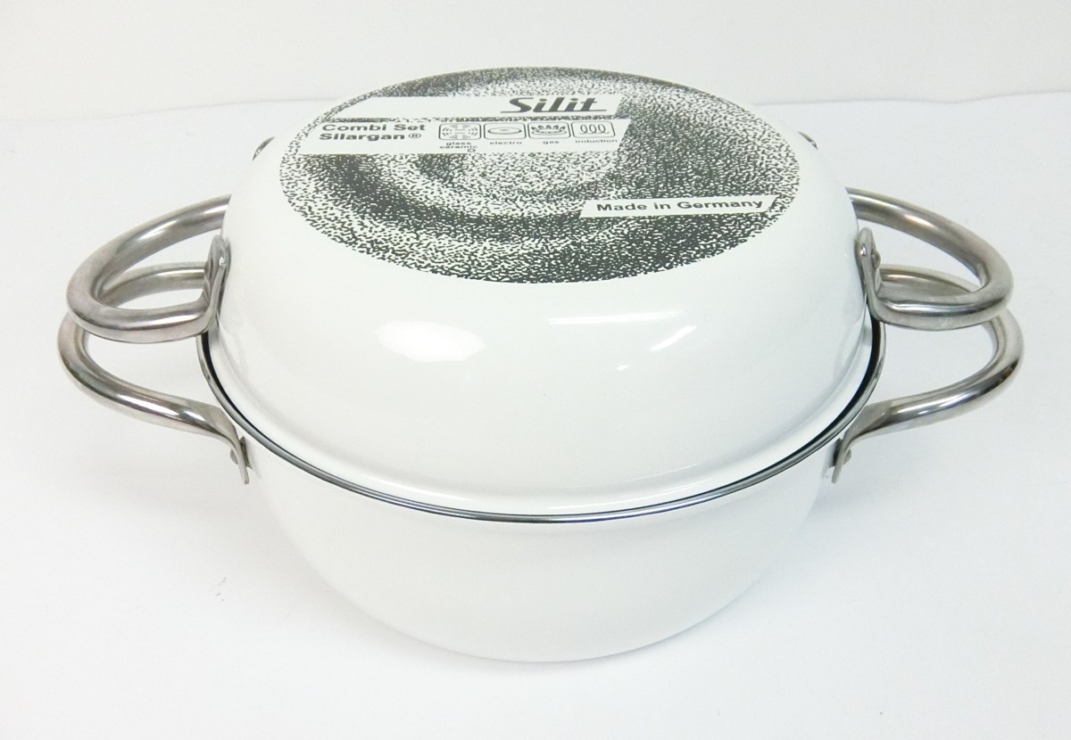 Silit シリット : コンビクック : シラルガン : 白 : 21センチ Silit シリット コンビクック 21cm 2点セット シラルガン 蓋なし 白