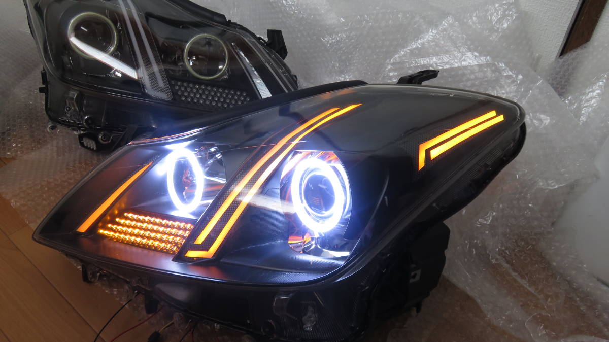 定番人気，定番 200 クラウン アスリート インナーブラック アクリル加工 LED シーケンシャル ウインカー ヘッドライト COBリング(ヘッドライト)｜売買されたオークション情報、yahooの商品情報をアーカイブ公 トヨタ用