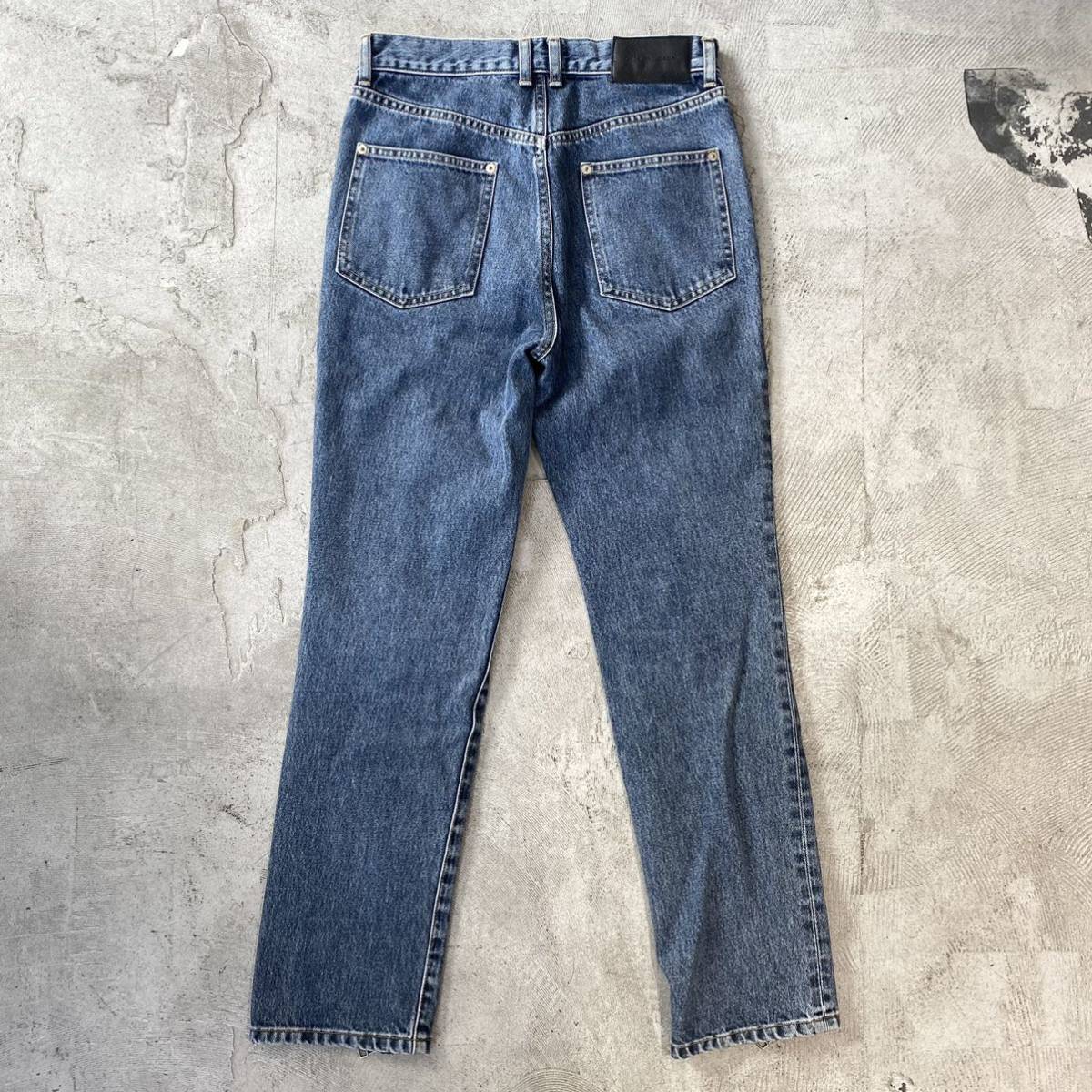 21ss 名作 JOHN LAWRENCE SULLIVAN BLEACHED DENIM ZIPPED PANTS 