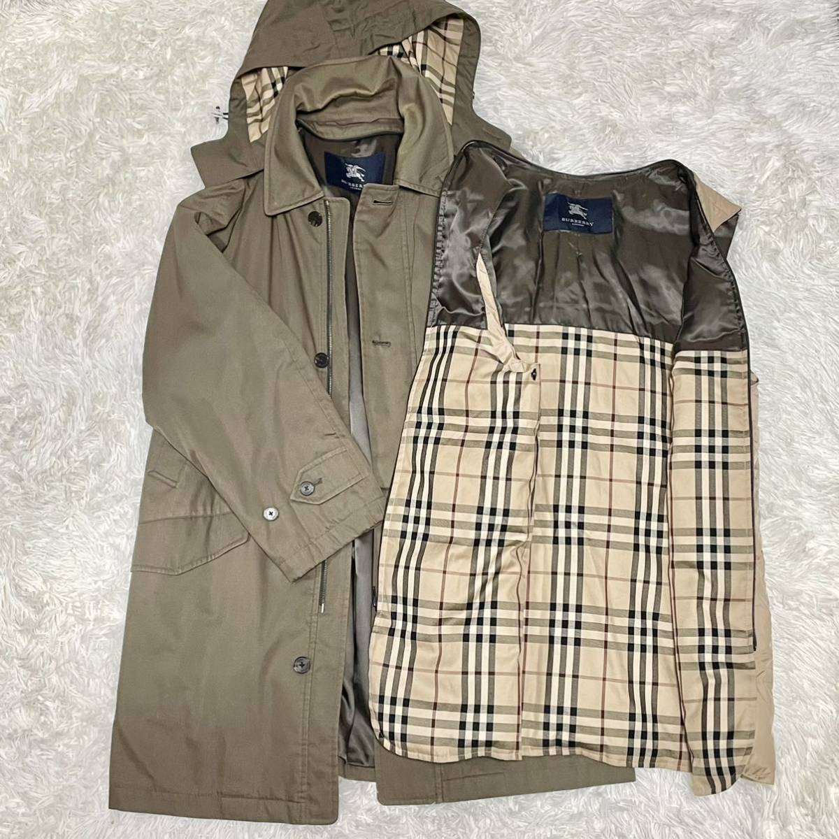 極暖ダウンフェザーライナー付き☆バーバリーロンドン【BURBERRY 