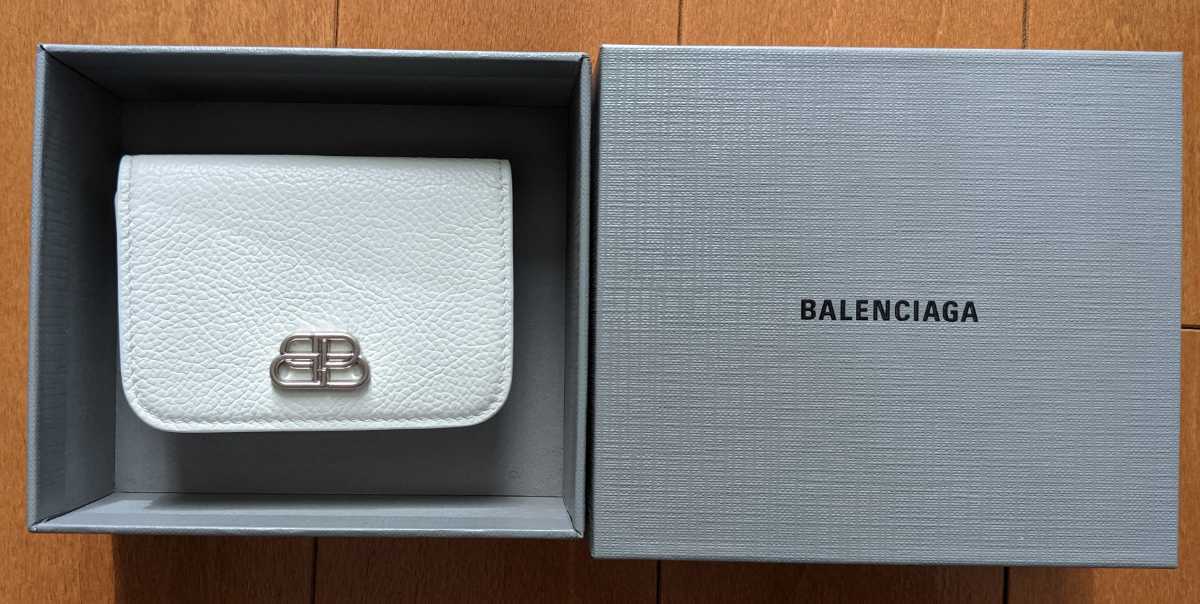 BALENCIAGA 【未使用品】バレンシアガ BBミニウォレット 三つ折り 