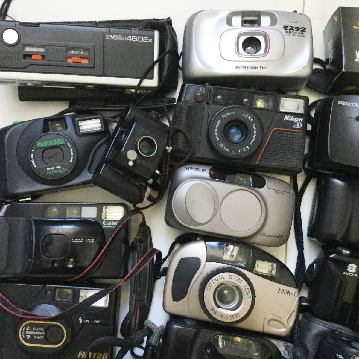Konica フィルムカメラ Canon コニカ￼ ヤシカ 大量 コニカ オリンパス キャノン ニコン他 コンパクト フィルムカメラ ジャンク