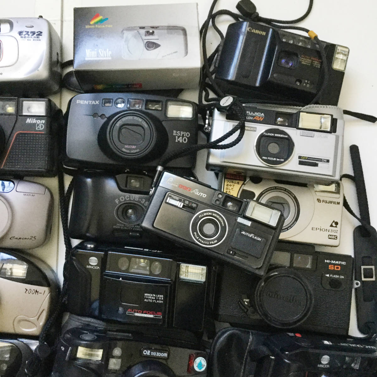 Konica フィルムカメラ Canon コニカ￼ ヤシカ 大量 コニカ オリンパス キャノン ニコン他 コンパクト フィルムカメラ ジャンク